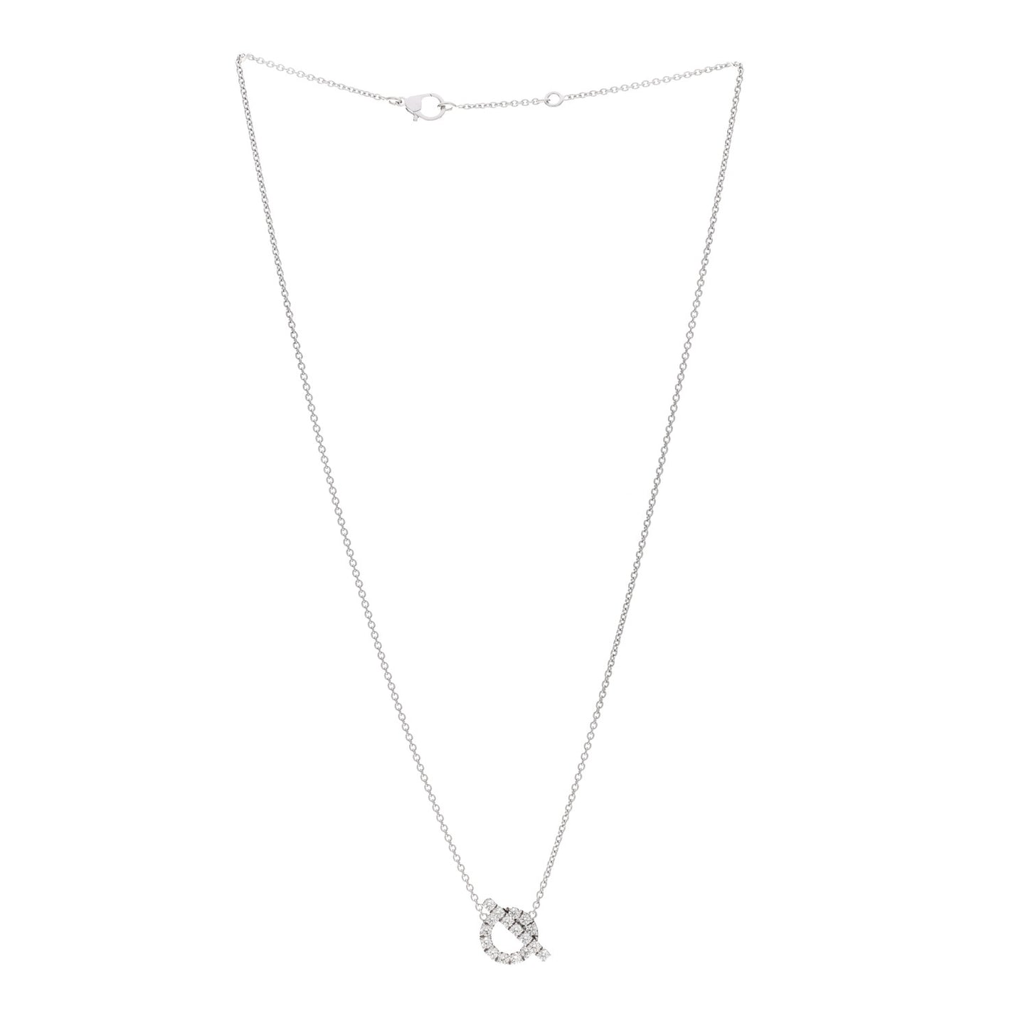 18K White Gold Diamond Finesse Pendant Necklace