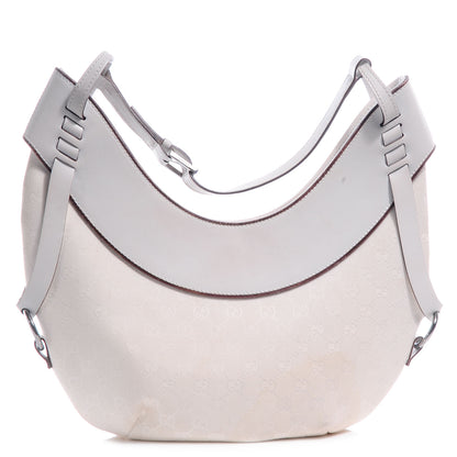 Gucci Monogram Half Moon Hobo White 1 of 7