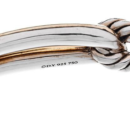 David Yurman Sterling Silver 18K Yellow Gold Single Loop Labyrinth Bracelet 3 of 3
