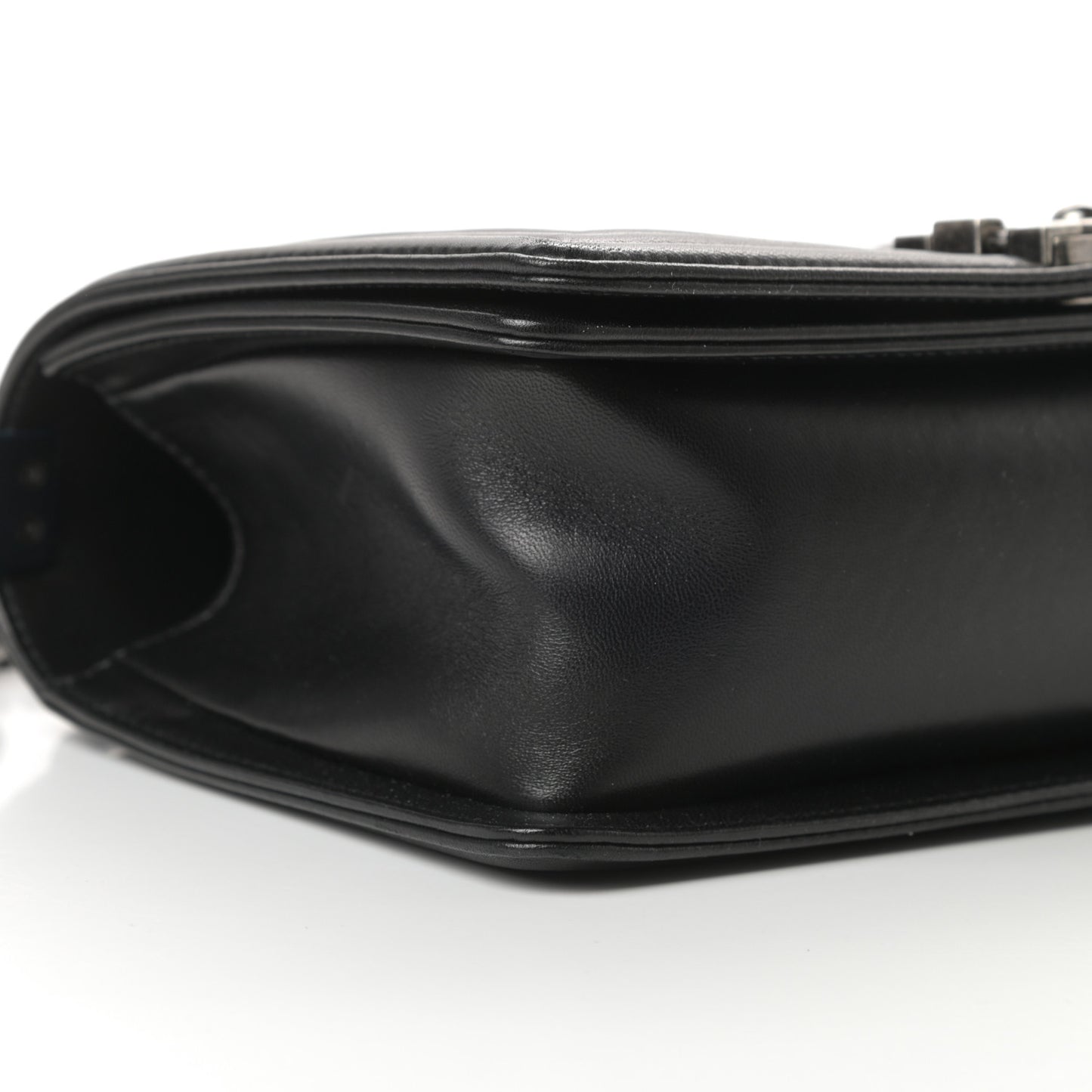 Lambskin Quilted Medium Boy Flap Black