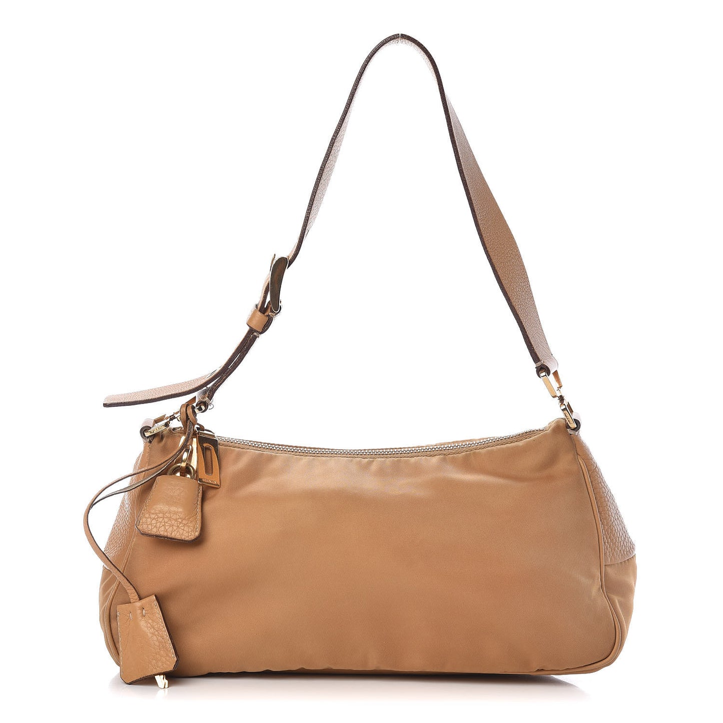 Nylon Vitello Daino Pochette Sabbia