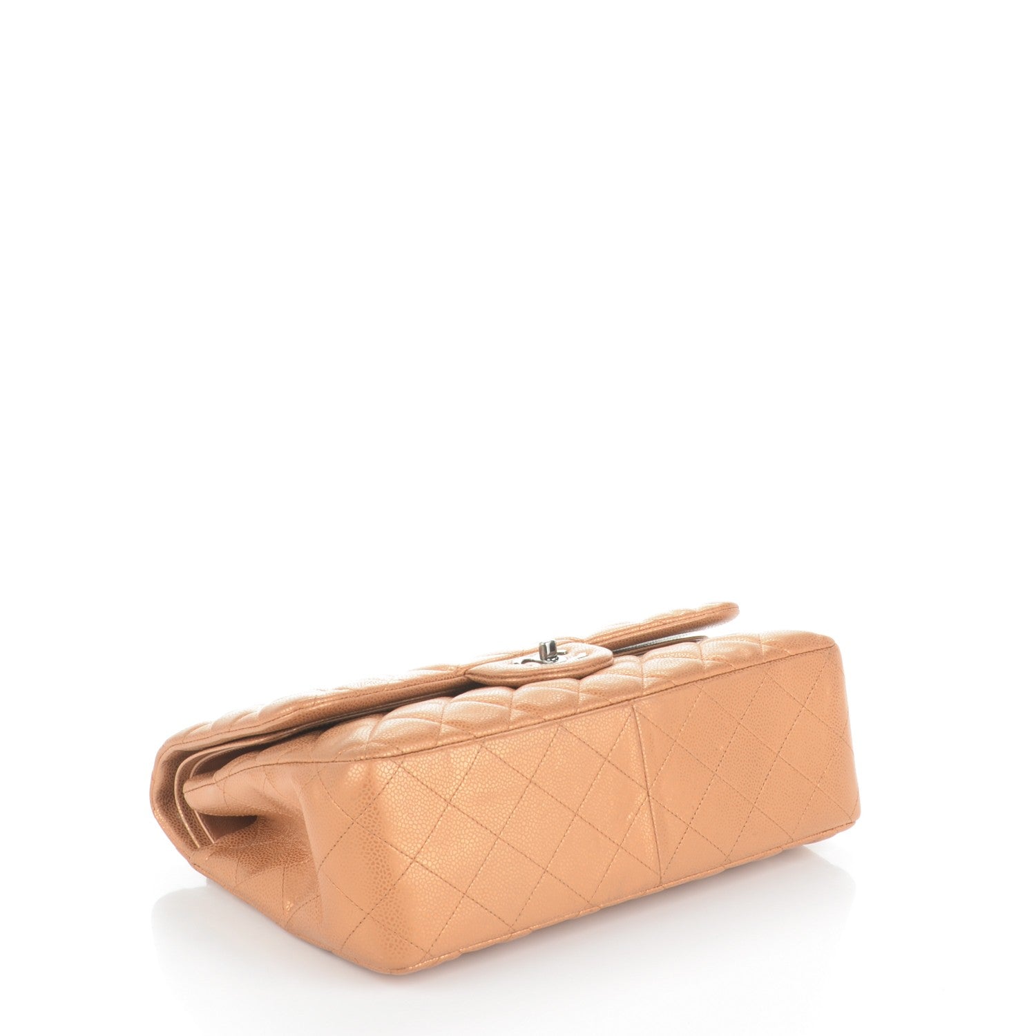 Chanel Metallic Caviar Quilted Jumbo Double Flap Copper 4 of 7