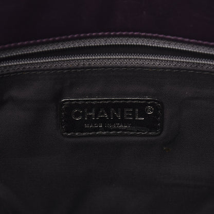 Chanel Lambskin In and Out Maxi Flap Purple 5 of 9