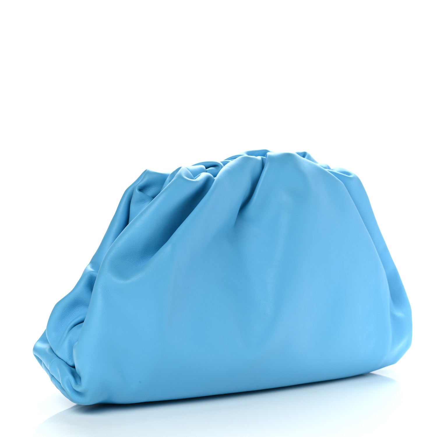 Bottega Veneta Smooth Butter Calf The Pouch Oversized Clutch Sky Blue 3 of 7