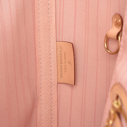 Louis Vuitton Damier Azur Neo Neverfull MM Rose Ballerine 7 of 10