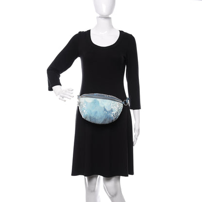 Chanel Sequin Tri-color Waterfall Waist Bag Fanny Pack Silver Blue 2 of 9