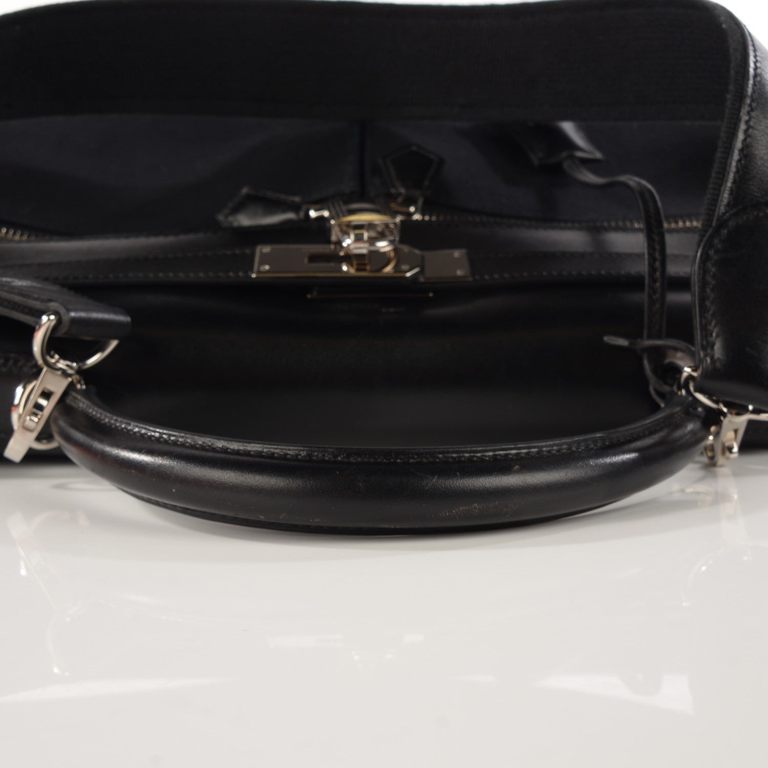 Hermes Box Toile Lakis Kelly 32 Black 13 of 19