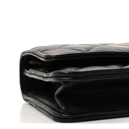 Chanel Lambskin Quilted Top Handle Trendy CC Wallet On Chain WOC Black 19 of 23
