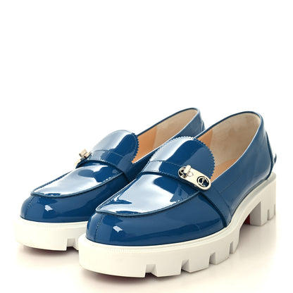 Christian Louboutin Patent Lock Woody Loafers 39 Ludgwig White 3 of 8