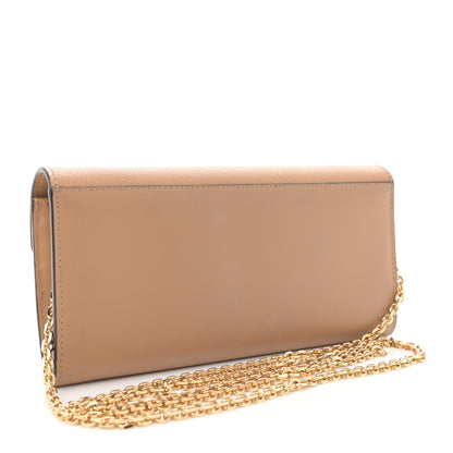 Fendi Vitello King Cruise FF Diamonds Continental Envelope Wallet On Chain Miele 3 of 14