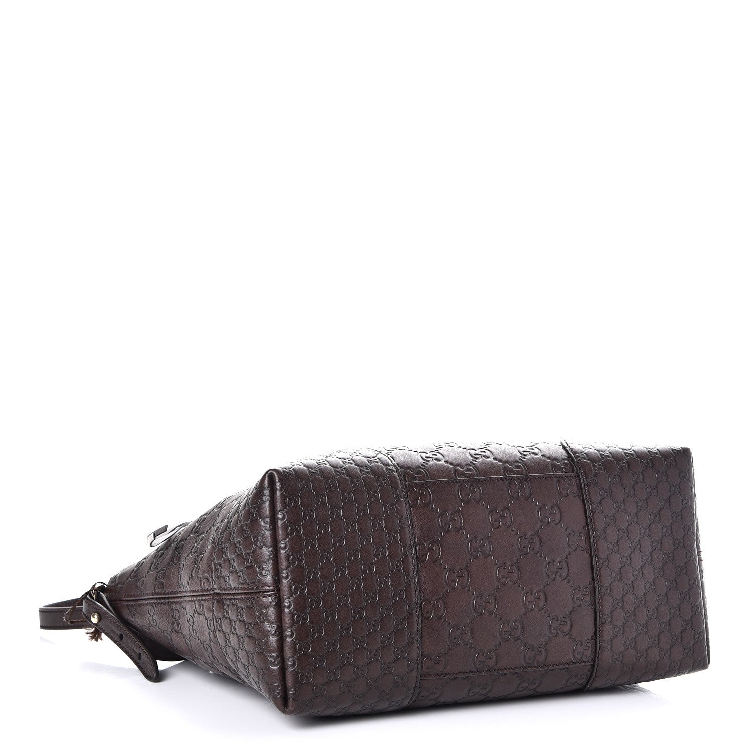 Gucci Guccissima Medium Bree Foldover Tote Chocolate 5 of 8