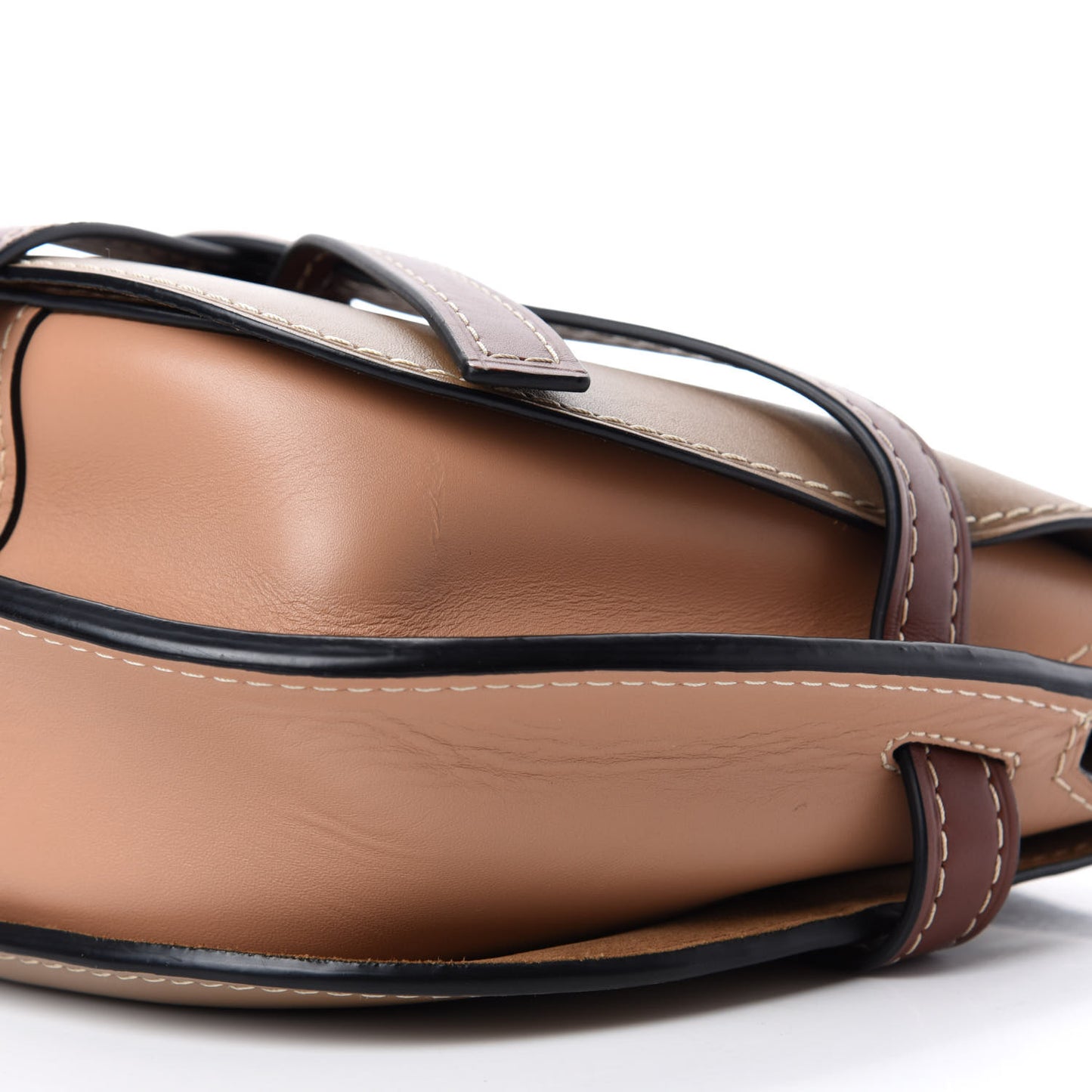 Calfskin Small Gate Crossbody Bag Taupe