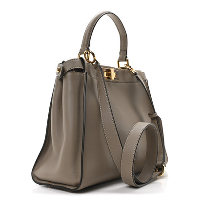 Fendi Vitello Seta Plexiglass Tortoise Medium Peekaboo Iconic Satchel Tortora 3 of 9