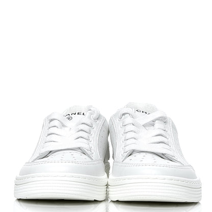 Chanel Calfskin Womens Logo Sneakers 35 White 2 of 6