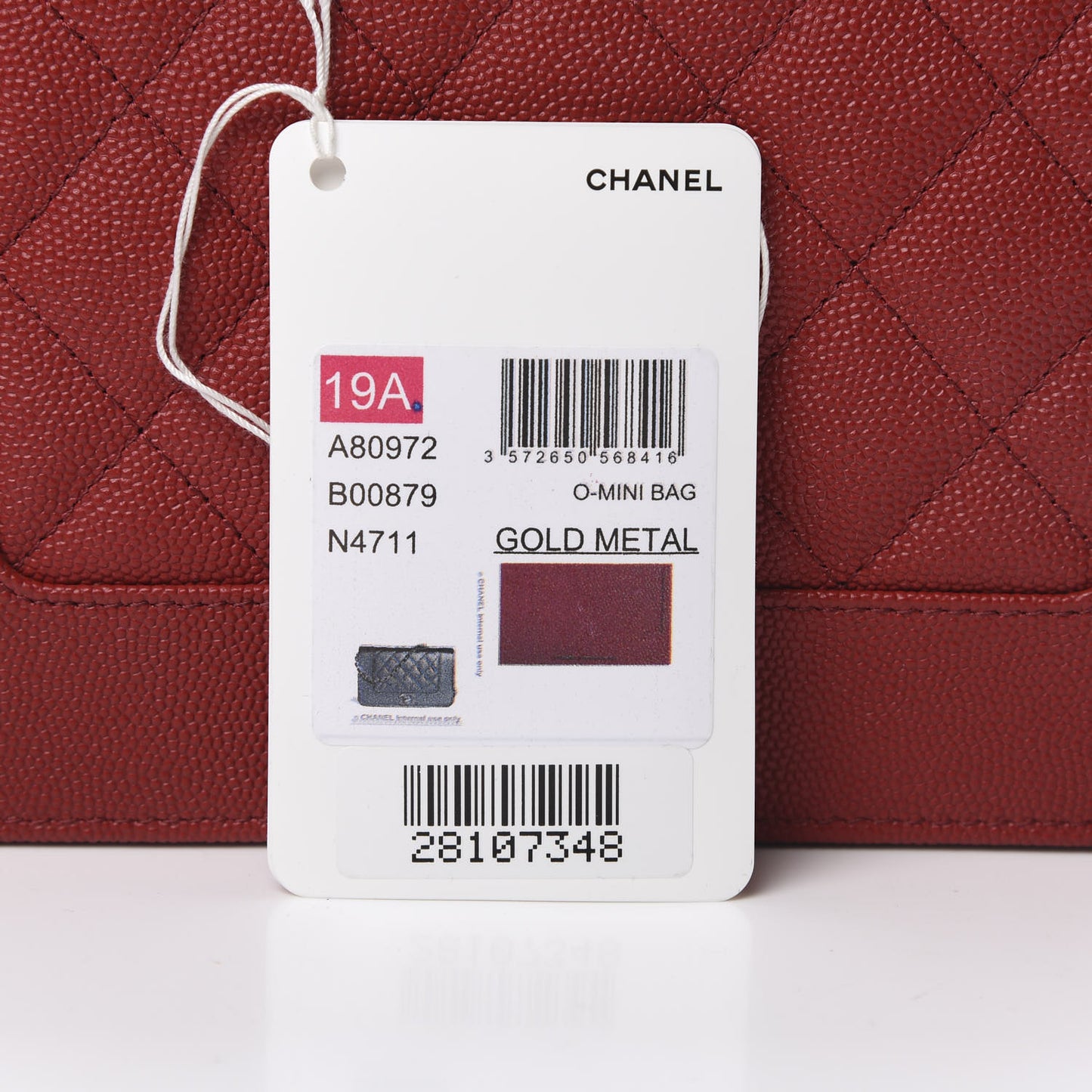 Caviar Quilted Vintage Mademoiselle Wallet On Chain WOC Red