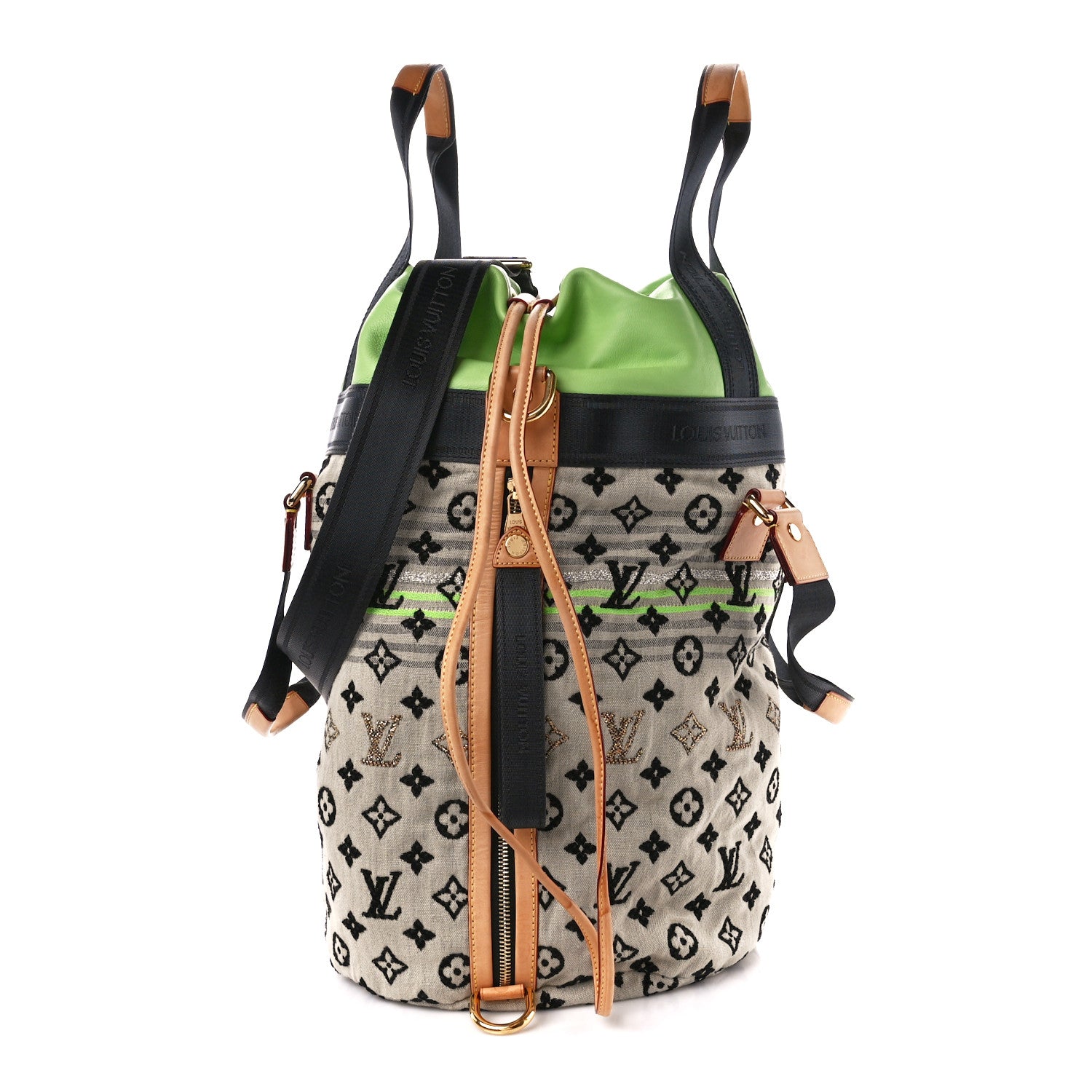 Louis Vuitton Fabric Jacquard Monogram Cheche Gypsy PM Vert 1 of 12