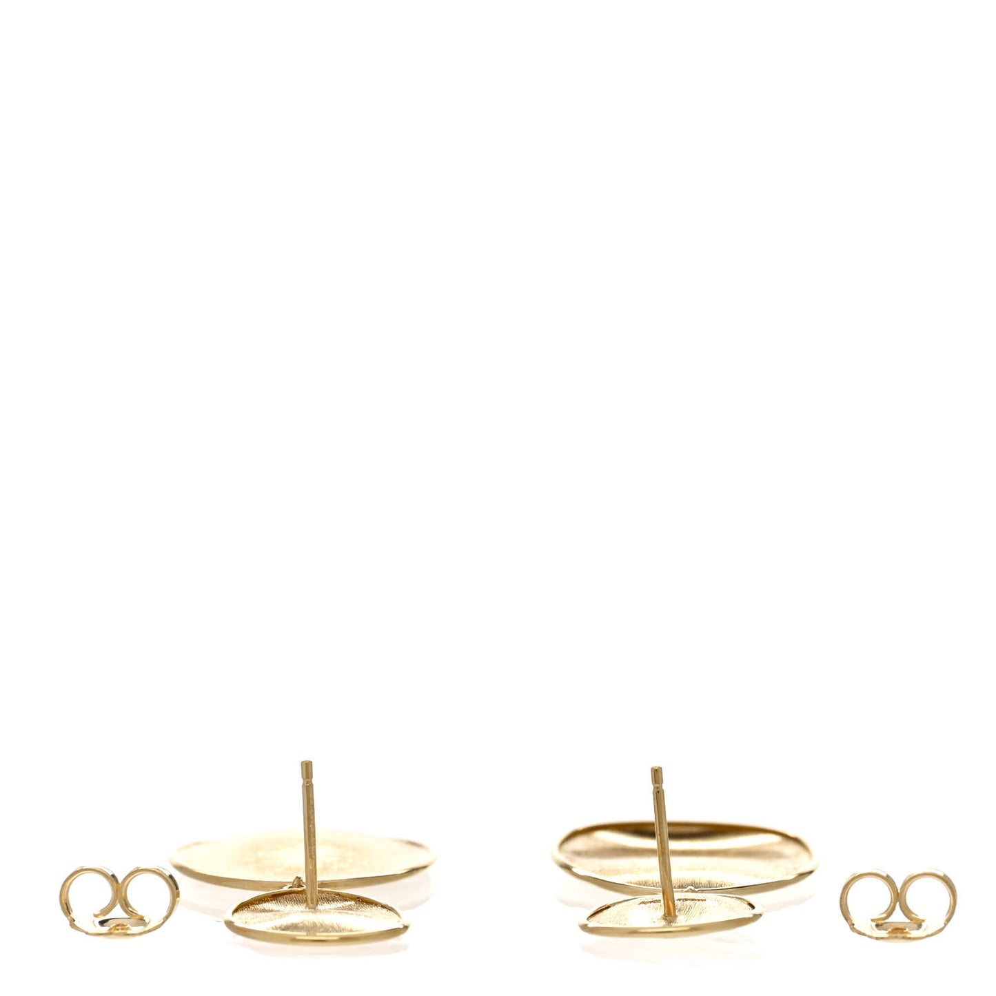 18K Yellow Gold Small Lunaria Drop Earrings