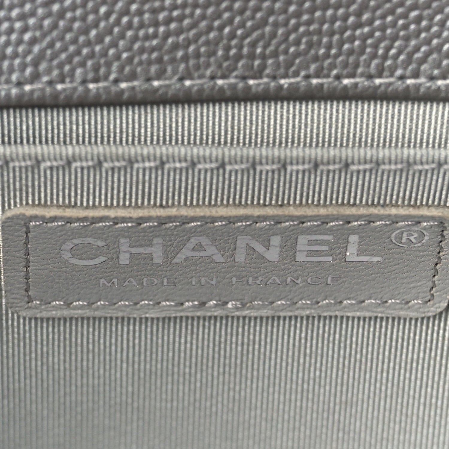Chanel Metallic Caviar Quilted Medium Boy Flap Silver 6 of 10