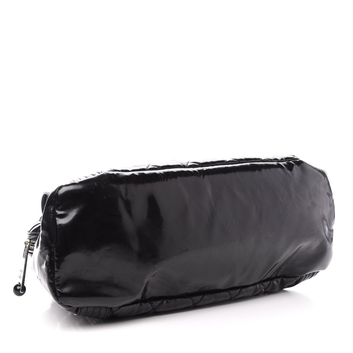 Chanel Vinyl Quilted CC Large Tote Black 4 of 20