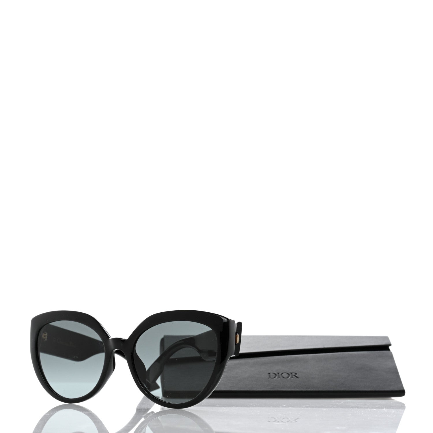 Christian Dior Acetate DDiorF Cat Eye Sunglasses Black 10 of 10