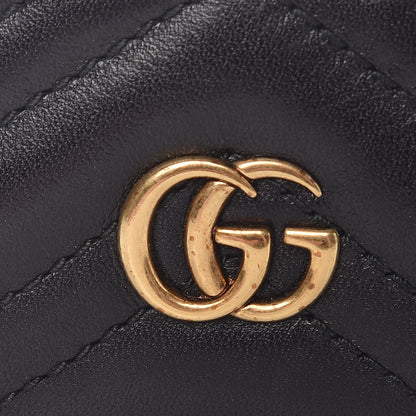 Gucci Calfskin Matelasse GG Marmont Card Holder Black 5 of 8