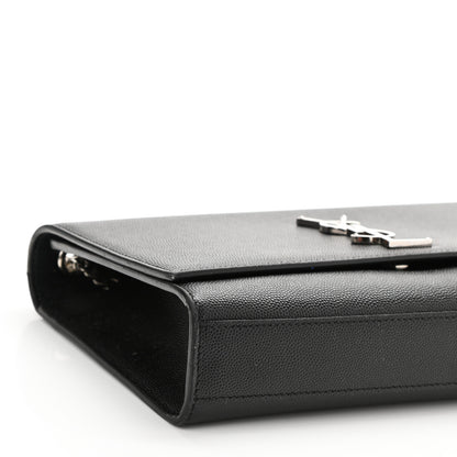 Saint Laurent Grain De Poudre Medium Classic Monogram Kate Satchel Black 10 of 11