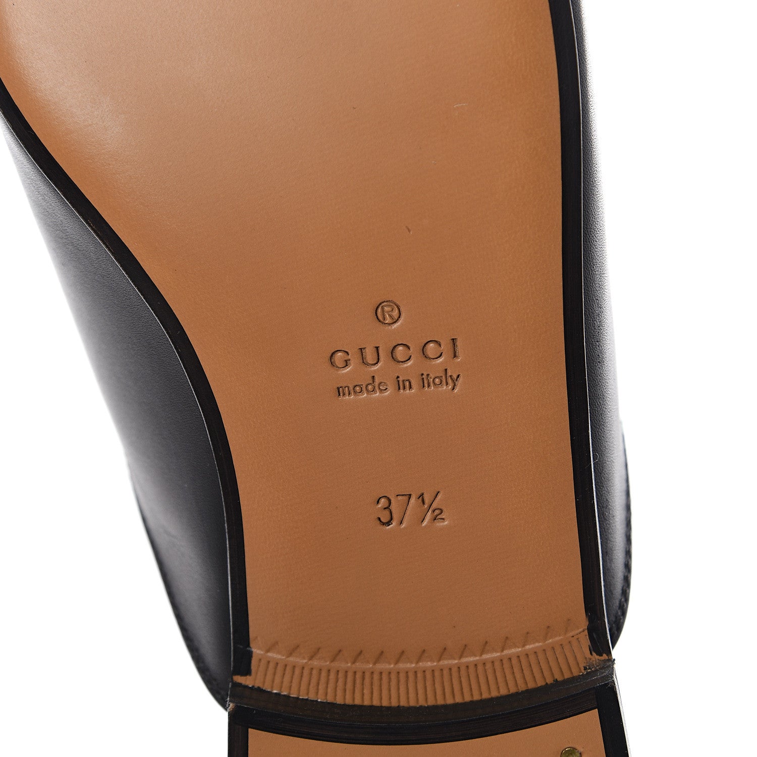 Gucci Calfskin Flower Embroidered Womens Princetown Slippers 37.5 Black 7 of 7