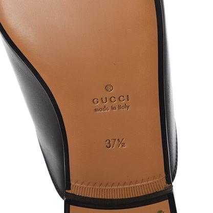 Gucci Calfskin Flower Embroidered Womens Princetown Slippers 37.5 Black 7 of 7