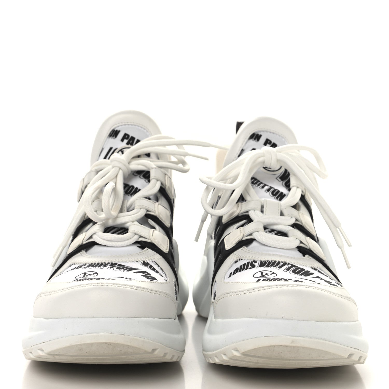 Louis Vuitton X FORNASETTI Calfskin Technical Nylon LV Archlight Sneaker 39.5 Black 3 of 10