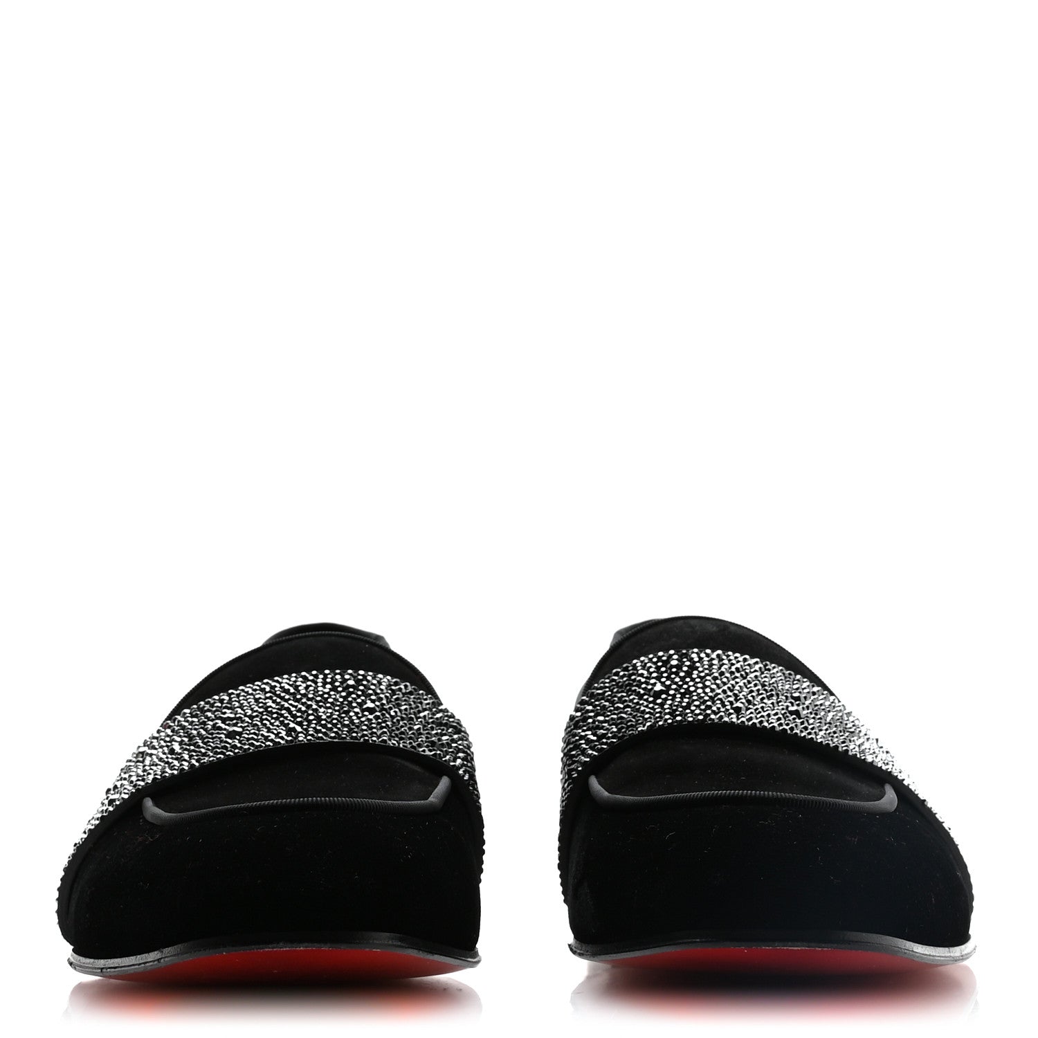 Christian Louboutin Velvet Strass Mens Nit Night Flat Loafers 43.5 Black 3 of 7