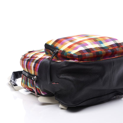 Christian Louboutin Nylon Carreaux Calfskin Aliosha Backpack Black Multicolor 5 of 11