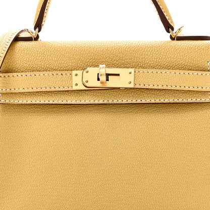 Hermes Chevre Mysore Mini Kelly Sellier 20 Foin 7 of 10