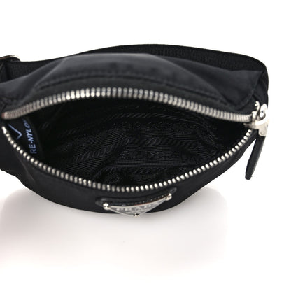 Prada Re-Nylon Travel Saffiano Metal Triangle Logo Mini Arm Pouch Black 5 of 7