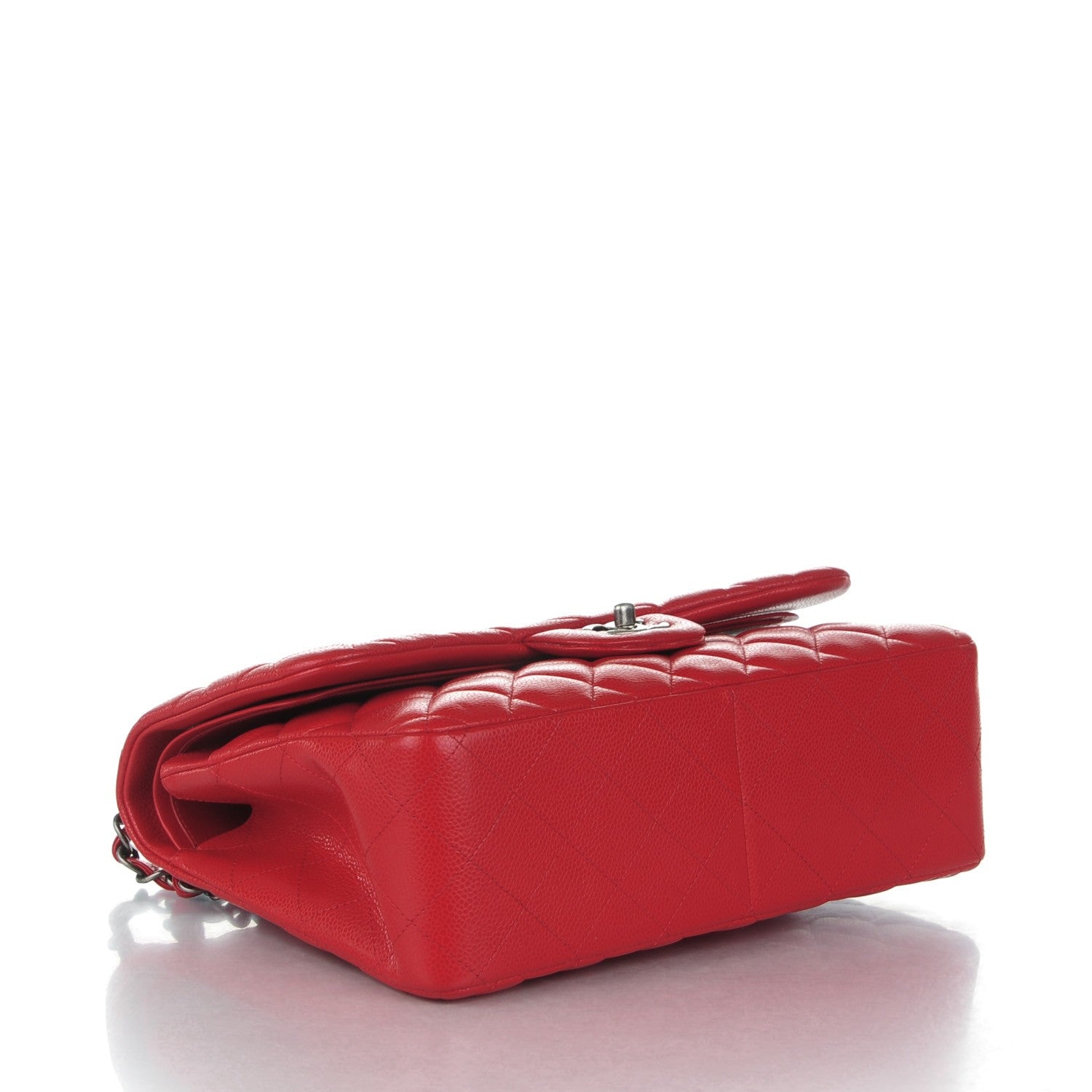 Chanel Caviar Quilted Jumbo Double Flap Red 4 of 8