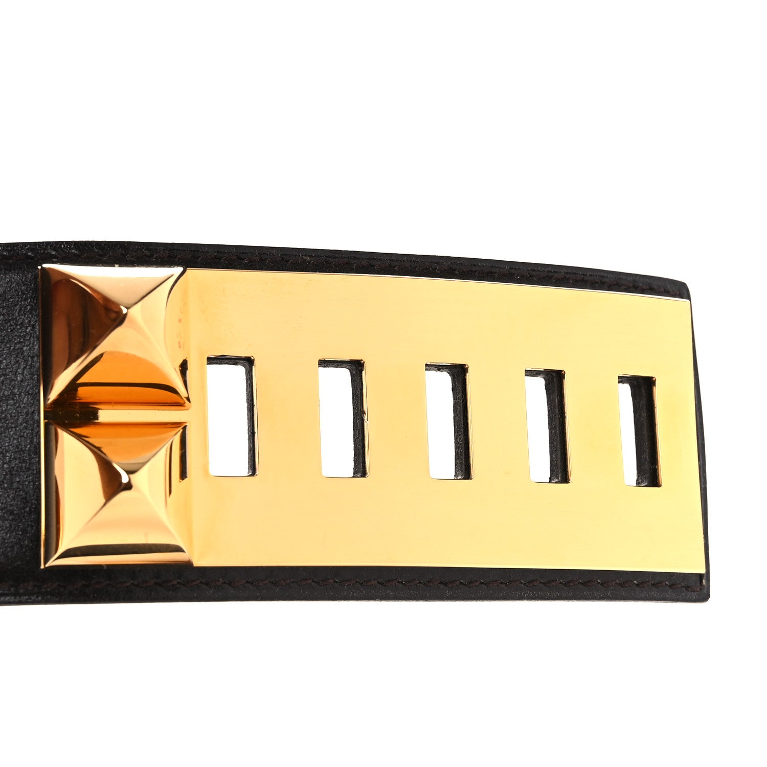 Hermes Box 50mm Collier De Chien CDC Belt 95/38 Chocolate 3 of 6