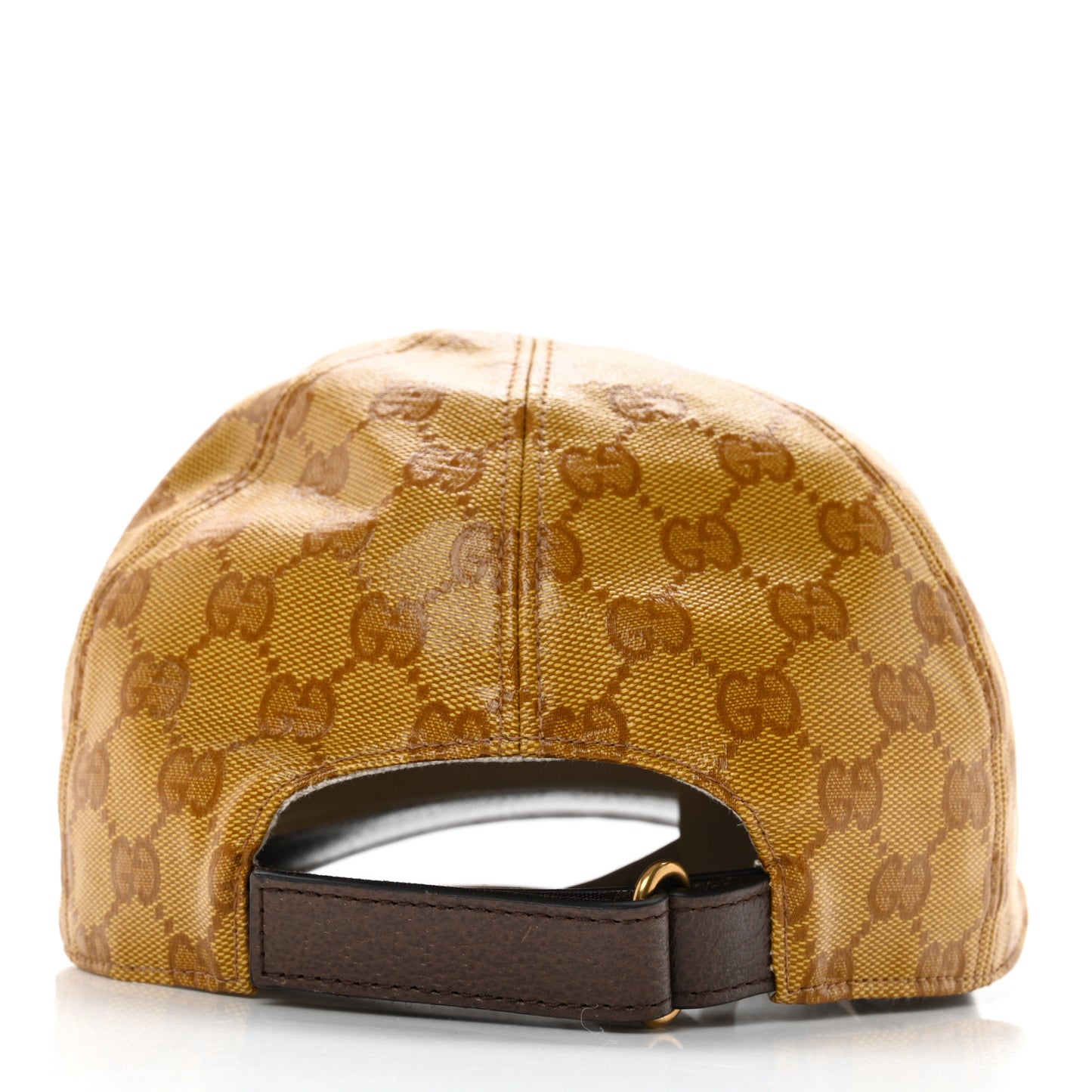X ADIDAS Crystal Monogram Textured Dollar Calfskin Trefoil Embroidered Stefanos Baseball Hat 58 Mid Natural New Acero