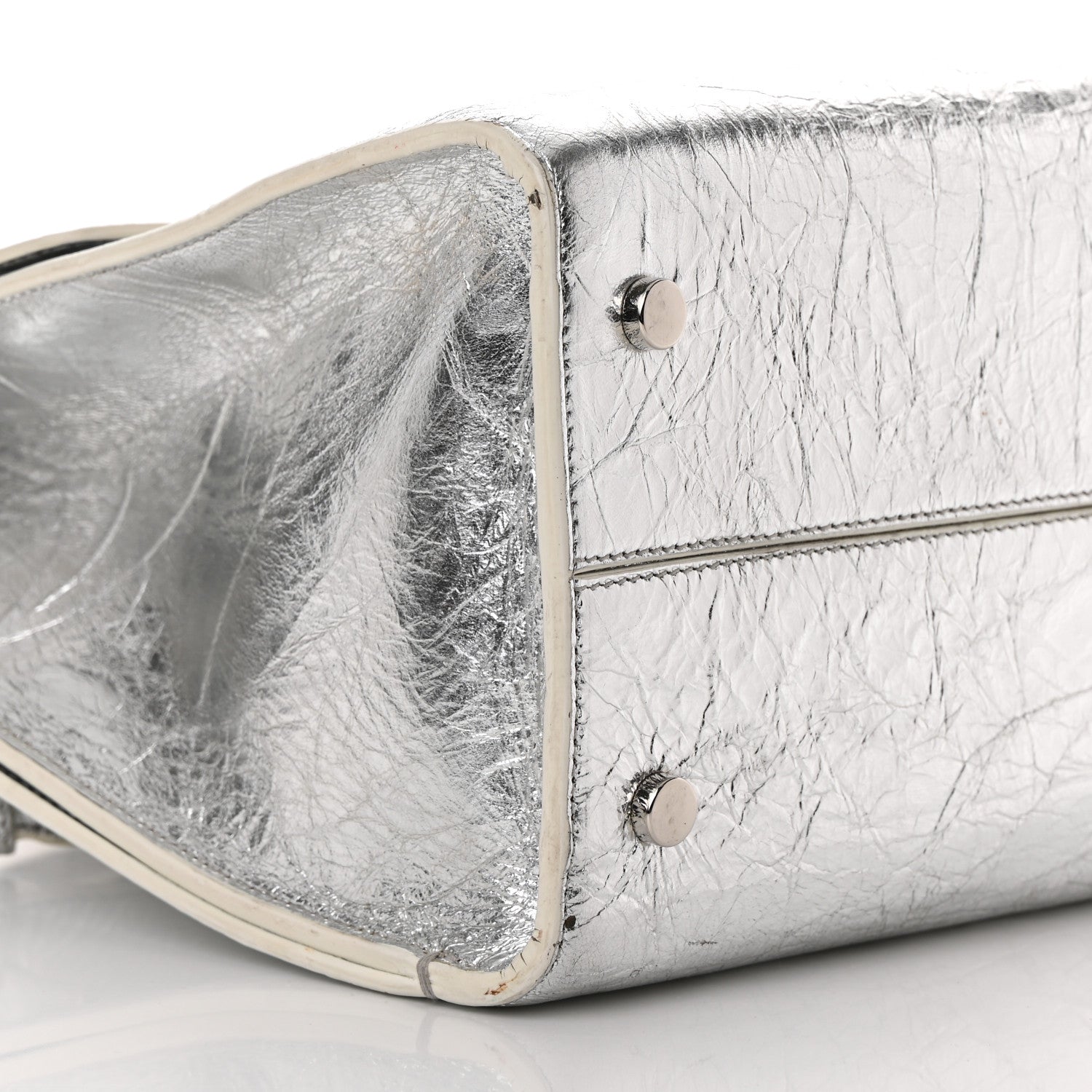 Christian Dior Metallic Calfskin Medium Diorever Flap Silver 10 of 22