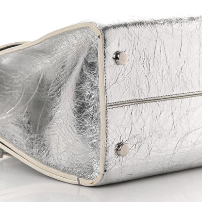 Christian Dior Metallic Calfskin Medium Diorever Flap Silver 10 of 22