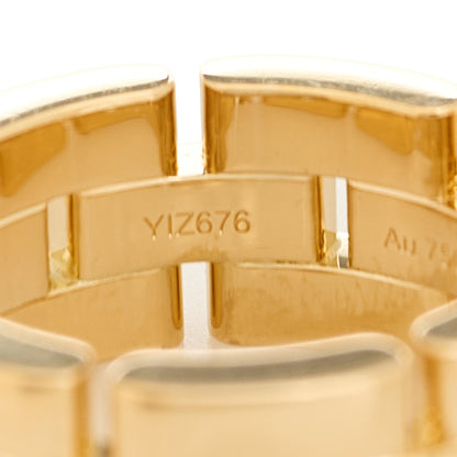 Cartier 18K Yellow Gold Maillon Panthere 3 Rows Ring 48 4.5 6 of 8