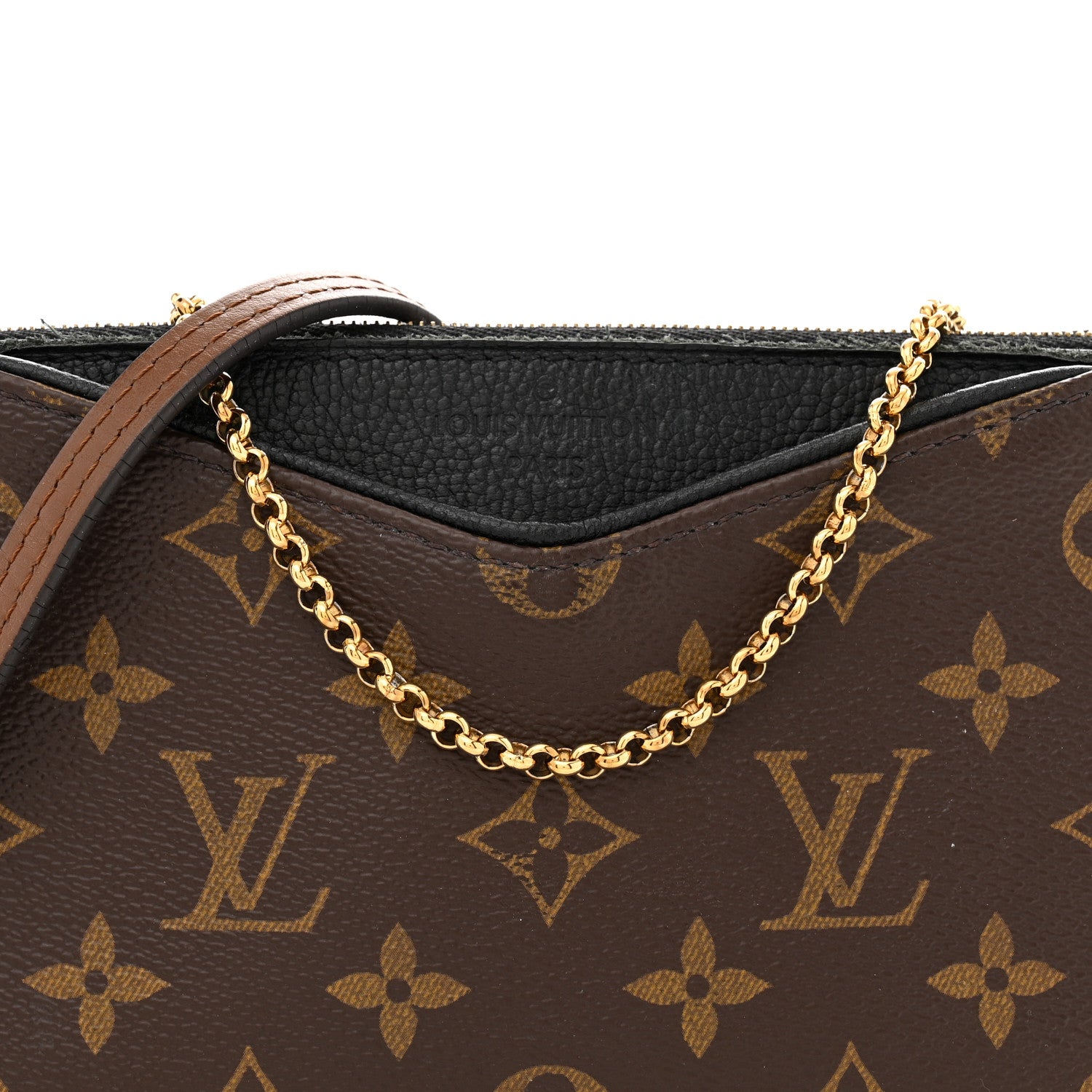 Louis Vuitton Monogram Pallas Clutch Black 8 of 13
