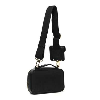 Louis Vuitton Calfskin Monogram Embossed Utility Crossbody Black 3 of 10