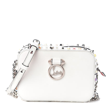 Christian Louboutin Vintage Trashmix Calfskin Spikes Mini Rubylou Crossbody White 1 of 8