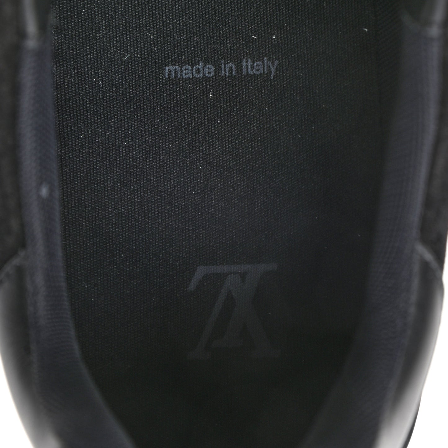 Suede Mens LV Trainer Sneakers 9 Black