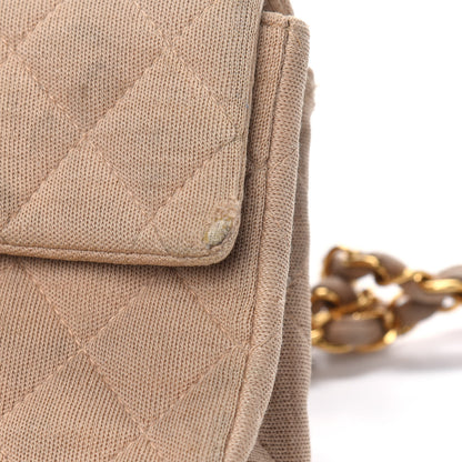 Chanel Jersey Quilted Mini Square Flap Beige 11 of 13