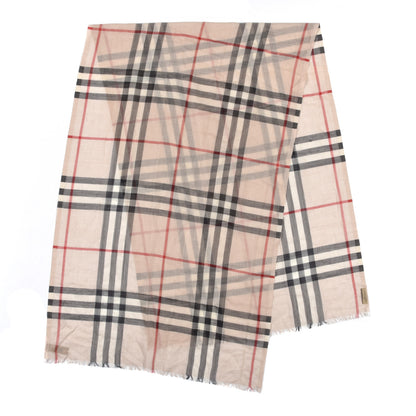 Burberry Wool Silk Gauze Giant Check Scarf Trench 2 of 5