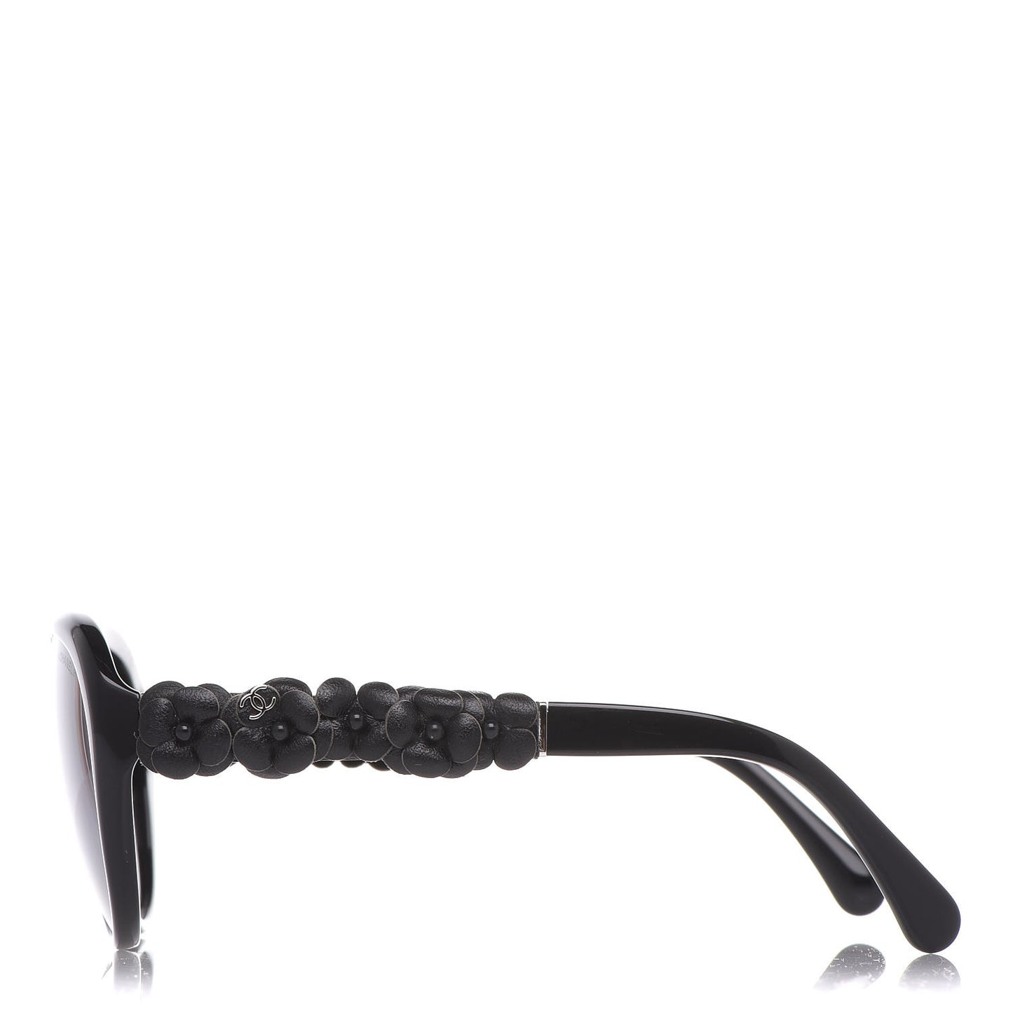 Lambskin Camellia CC Sunglasses 5316-Q Black
