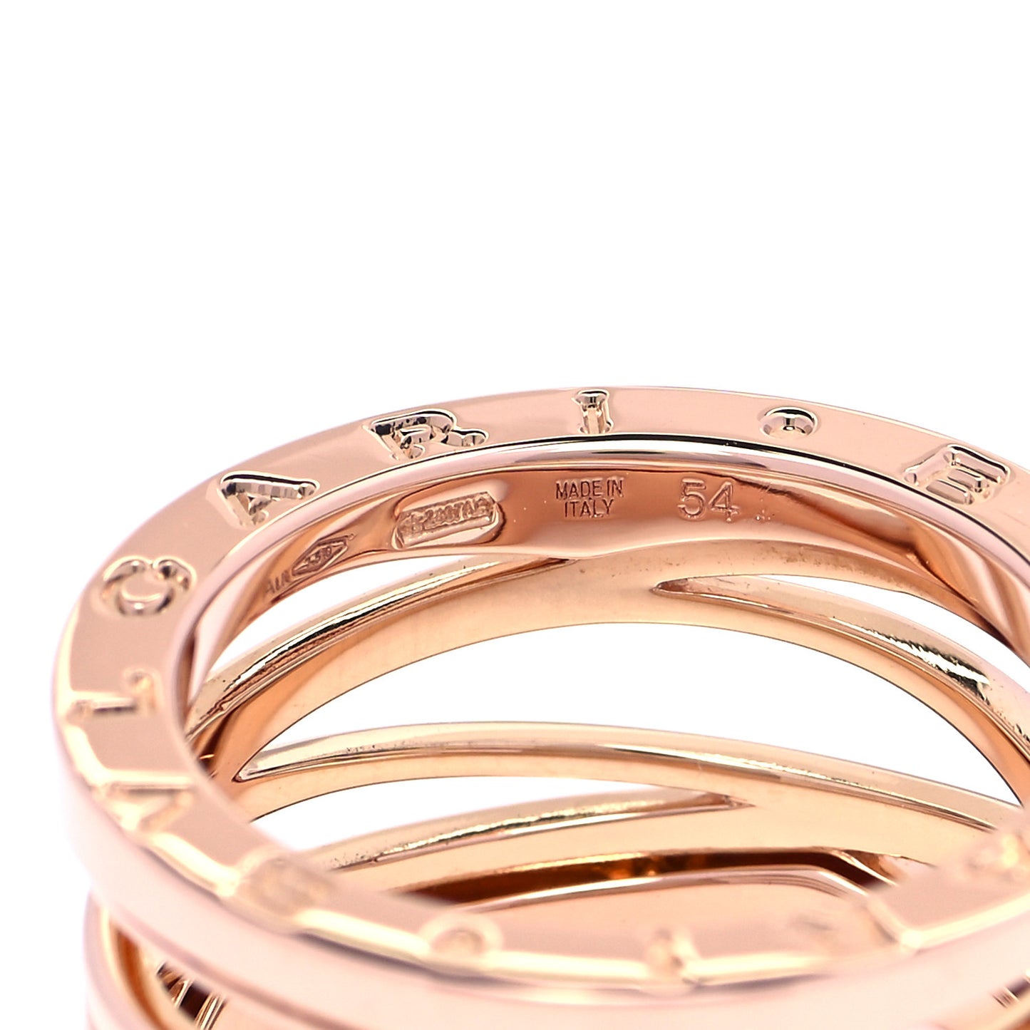 18K Rose Gold B.Zero1 Legend Four-Band Ring 54 6.75