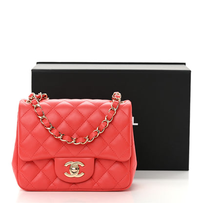 Chanel Lambskin Quilted Mini Square Flap Pink 13 of 13