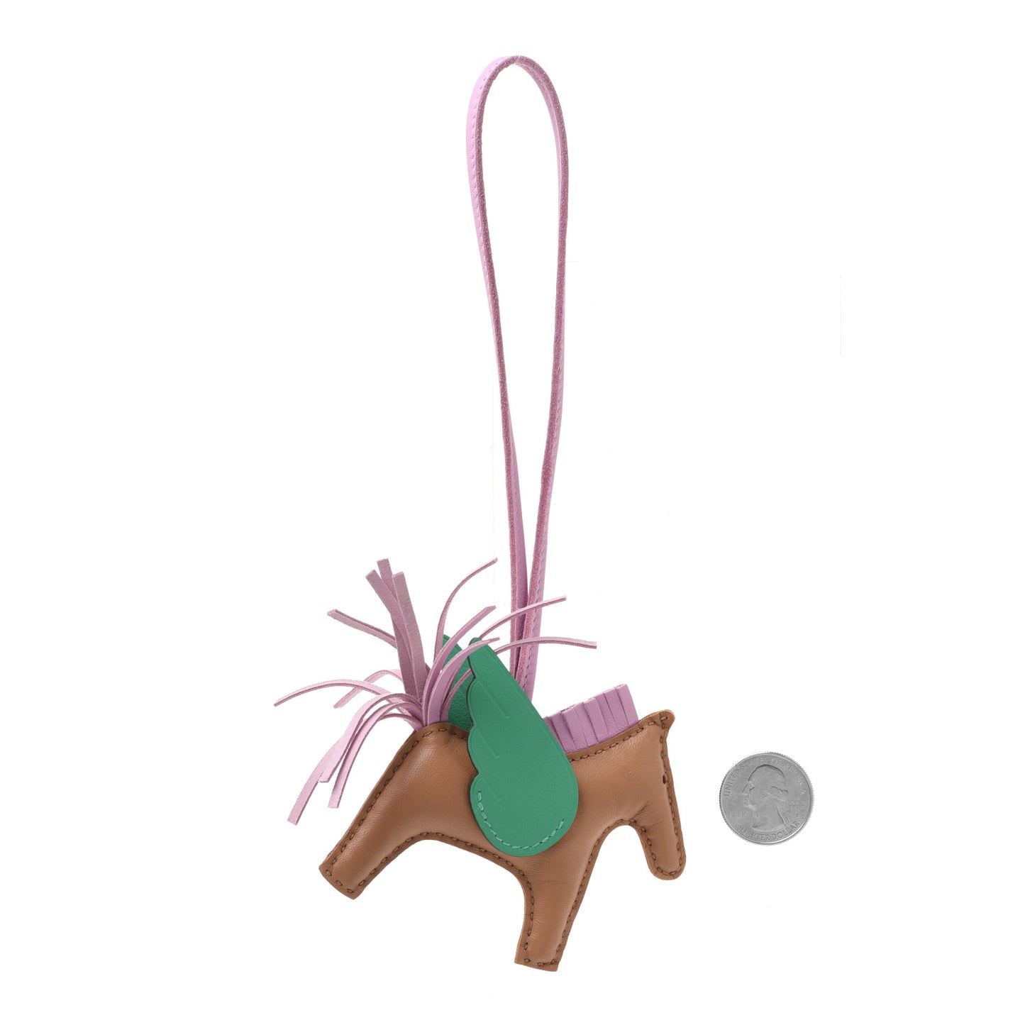 Milo Lambskin Grigri Rodeo Pegase Horse Bag Charm PM Chai Mauve Sylvestre Menthe