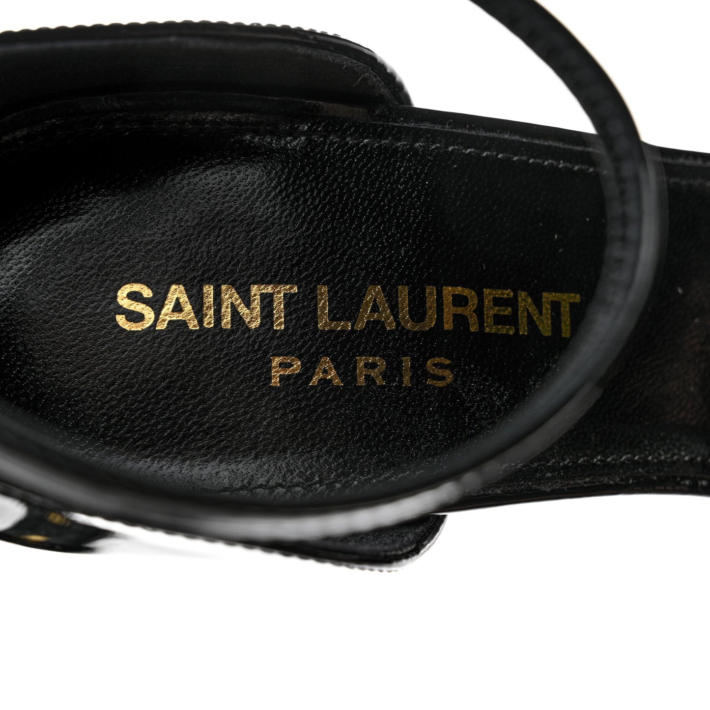 Patent Calfskin Opyum Sandals 36.5 Black